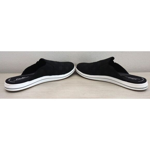 Cloudsteppers x Clarks Women's Sz 9.5M Black Floral Breeze Shore Slip-On Mules - Picture 12 of 13